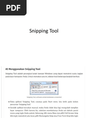 Cara Menggunalan Snipping Tool Pdf