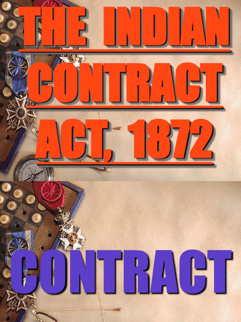 The Indian Contract Act 1872 | PDF | Guarantee | Law Of Agency