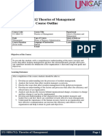 UU-MBA712 - Theories of Management Course Outline