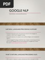 Google NLP: NLP (Natural Language Processing)