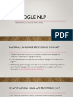 Google NLP: NLP (Natural Language Processing)