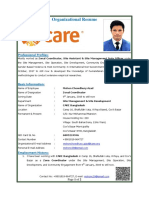 Organizational Resume of Mohon Chowdhury Azad