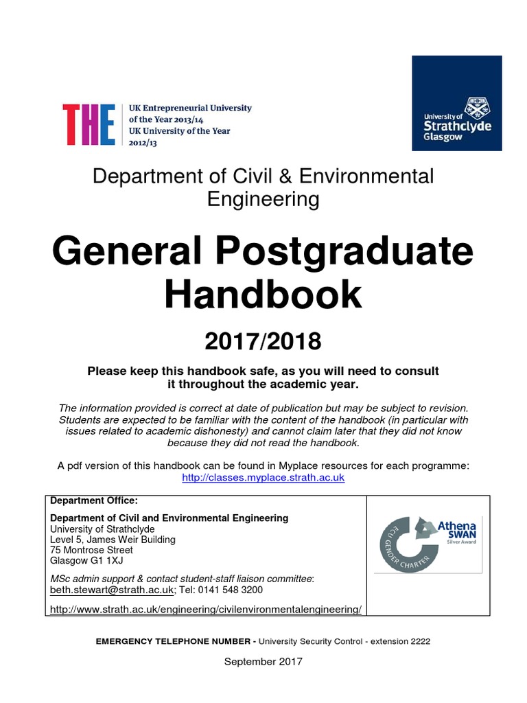 General Postgraduate Handbook 2017-18-V2 | PDF | Glasgow | Thesis