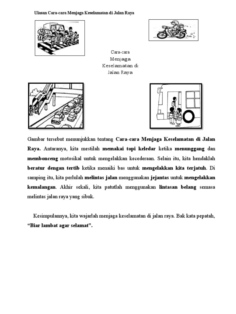 karangan keselamatan jalan raya