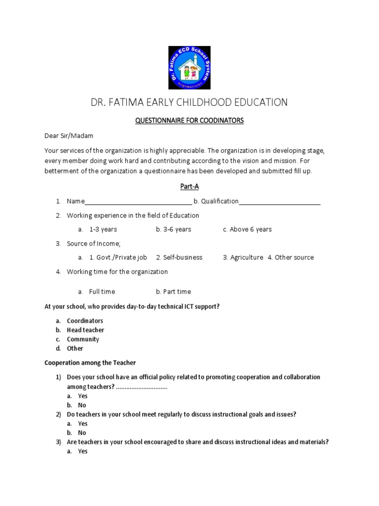 Questionnaire For Teachers | PDF | Curriculum | Educational Technology