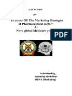 "To Study OF The Marketing Strategies of Pharmaceutical Sector" at Nova Global Medicare PVT LTD