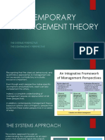 Contemporary Management Theory