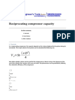 Reciprocating Compressor Capacity: Start Page PE Tools