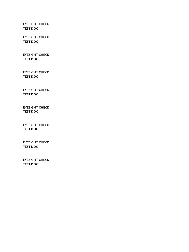 Eyesight Check PDF PDF