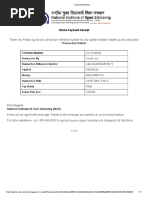Payment Receipt
