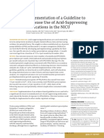 Implementation of A Guideline To Decrease Use of Acid Suppresing Medications in The Nicu