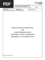 Installation Qualification Protocol Template | PDF | Verification And ...