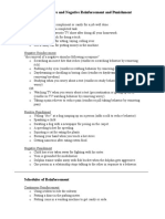 Reinforcement and Punishment and Schedules of Reinforcement