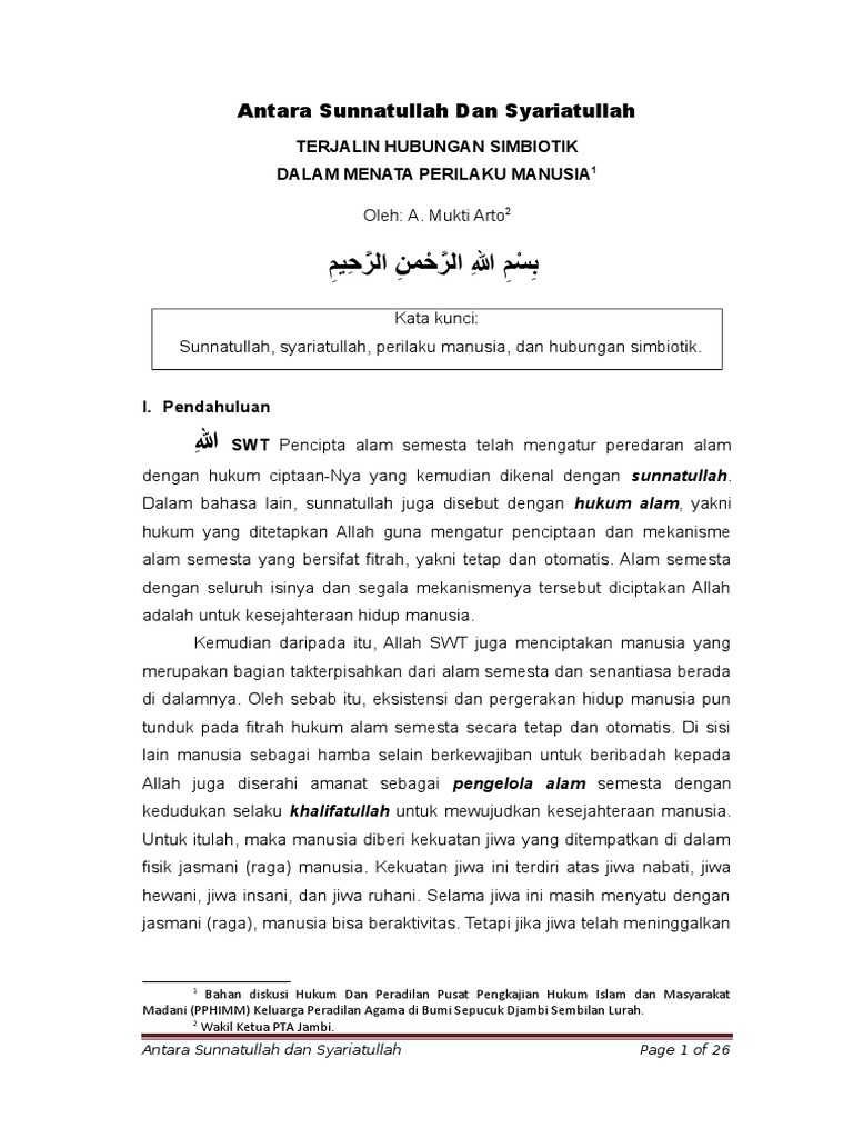 Contoh Sunnatullah dalam Kehidupan | PDF | Ilmu Sosial | Filsafat