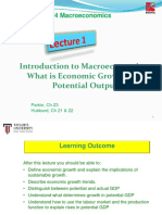 Lecture 1 Economic Growth Potential Output