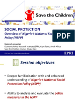 Day 1 Activity National Social Protection Policy