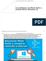 Como Solucionar Problemas Con Modo Avión y Recuperar La Conexión Wifi en Windows 10