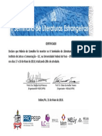 Certificado Monitor II Seminario Marcio