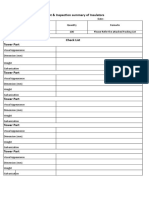 Receipt & Inspection Summary of Insulators