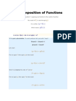 Composition of Functions: (G F) (X) G (F (X) )