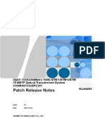 Patch Release Notes: Optix 155/622H (Metro 1000) Stm-1/Stm-4/Stm-16 MSTP Optical Transmission System V300R007C02Spc201