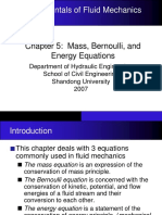 Fluid Mechanics Mass, Bernoulli & Energy Equations