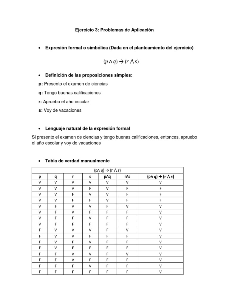Tablas De Verdad