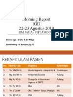 Morning Report IGD 22-23 Agustus 2019: DM Jaga: Siti Aminah