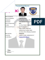 Organizational Resume of Faisal Mahmud