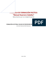 Documento Trabajo Electoral. II Escuela de Formación Política Manuel Guerrero Ceballos