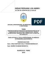 Identificación de Parásitos Gastrointestinales de Carnívoros en Cautiverio Criados en El Centro Recreacional Municipal Del Cerrito de La Libertad