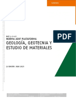Geología, Geotecnia Y Estudio de Materiales: Norma Adif Plataforma