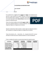 Acta de Entrega de Inventario Físico