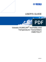 User'S Guide: Vaisala HUMICAP Humidity and Temperature Transmitters HMD70U/Y