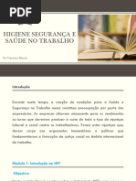 Higiene Segurança e Saúde No Trabalho