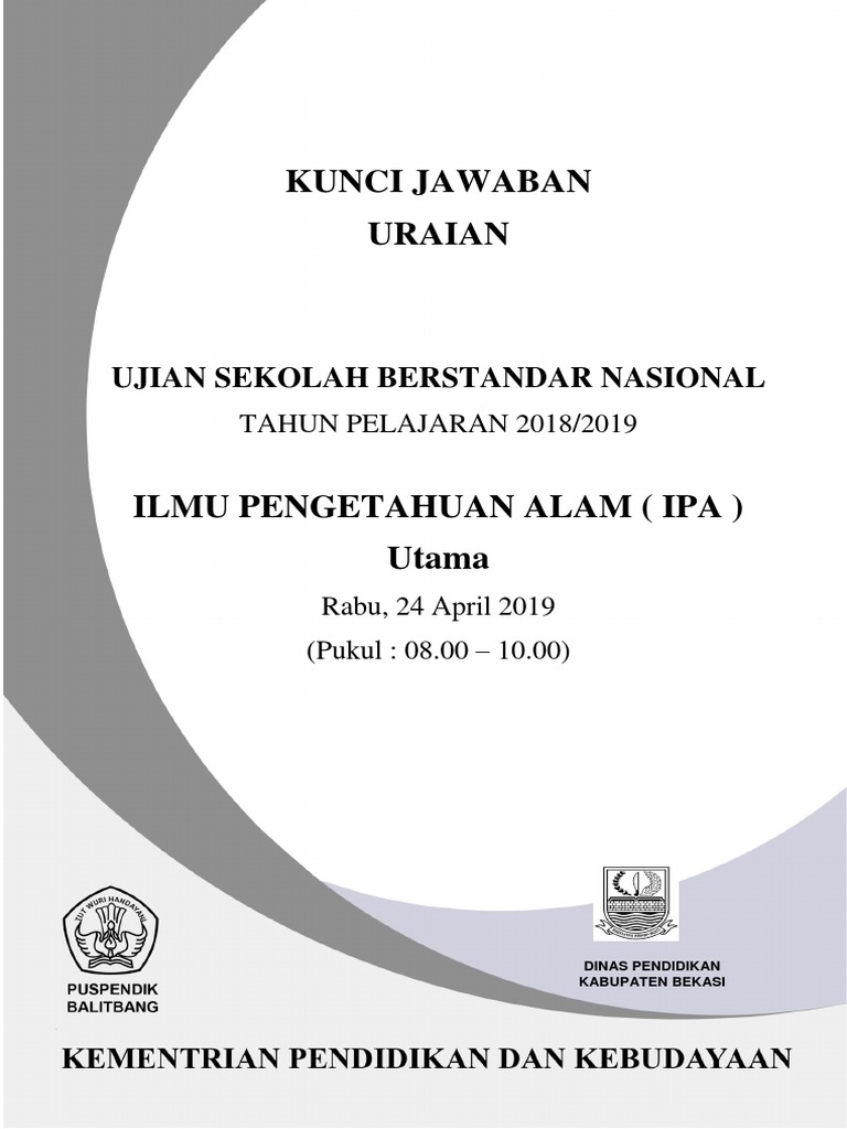 Kunci Jawaban Us 2019 Ipa Sd