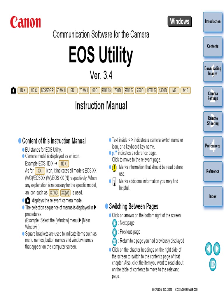 EOS Utility: Ver. 3.4 Instruction Manual | PDF | Canon Eos | Live Preview