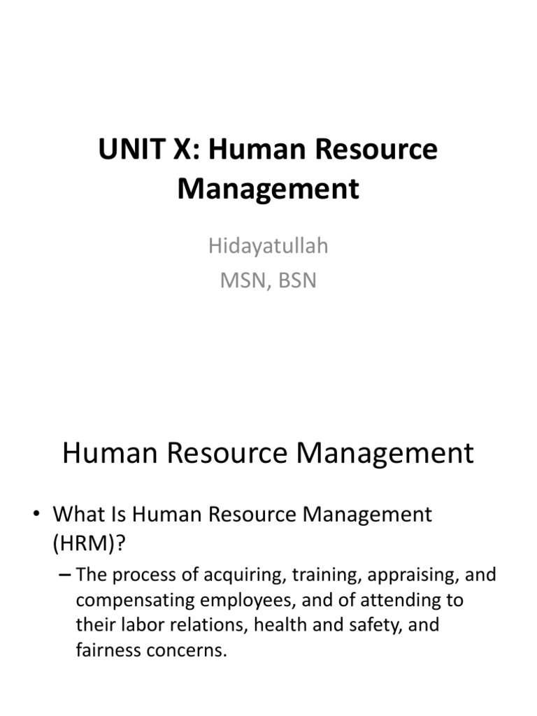 UNIT X Human Resource Management | PDF | Recruitment | Employment