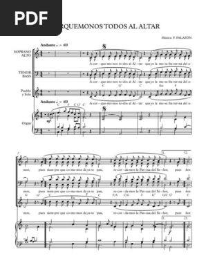 Acerquemonos Todos Al Altar Full Score