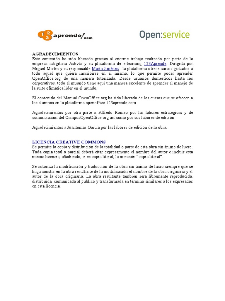 Manual OpenOffice PDF | PDF | Point and Click | Software libre