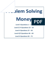 Problem Solving Money Level 3-6 Questions