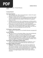 lesson plan - personal information