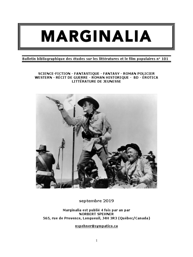 Marginalia 101 Septembre 19 Pdf Alfred Hitchcock Livres