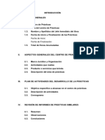 Estructura Informe de Practicas