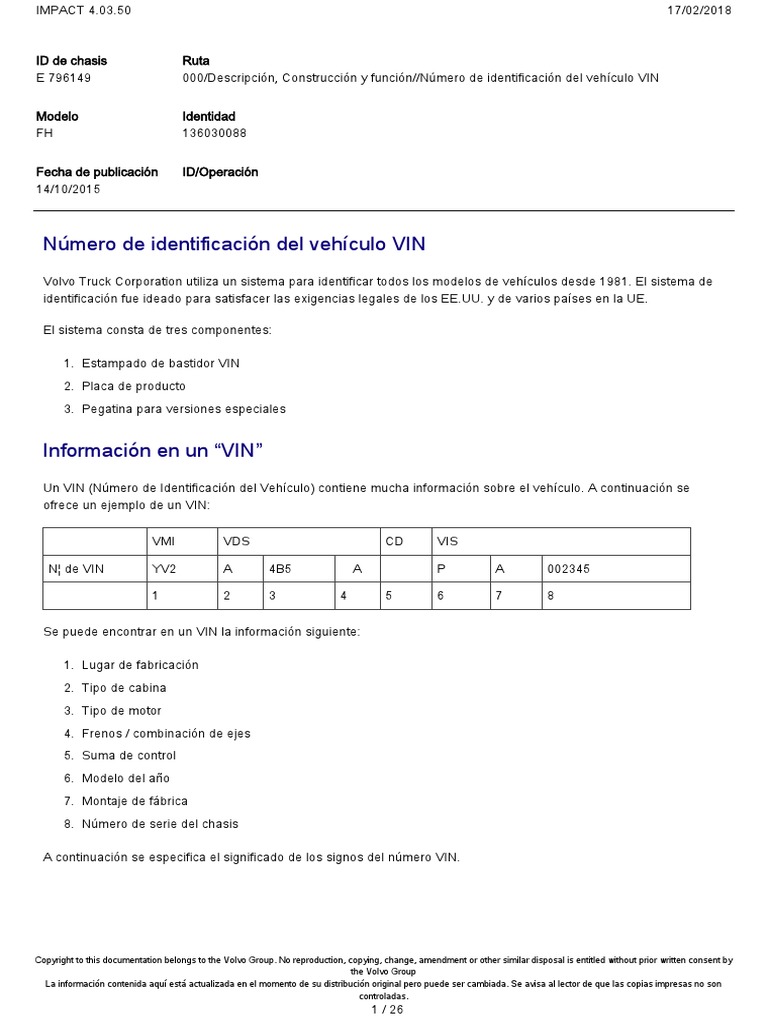 Volvo Vin Ue | PDF | Industria automotriz | Ingeniería mecánica