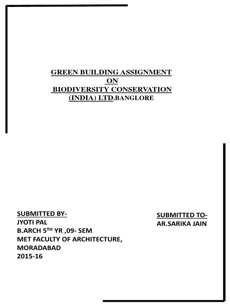 Green Building Assignment PDF | PDF | Air Conditioning | Sustainability