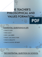 The Teacher'S Philosophical and Values Formation