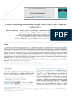 A unique relationship determining strength of silty clayey soils