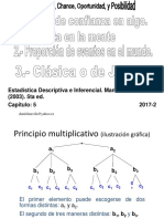 Estadística Descriptiva e Inferencial. Manuel Córdova. (2003) - 5ta Ed. Capítulo: 5 2017-2