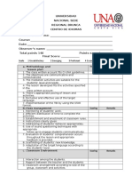 General Class Evaluation Checklist